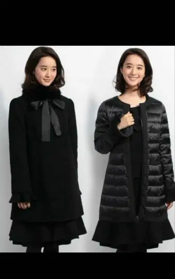 새상품급 TO BE CHIC 다운 자켓 코트만 40 블랙