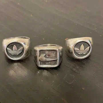 USED 반지 3개 세트 트레포일 스우시 swoosh 로고