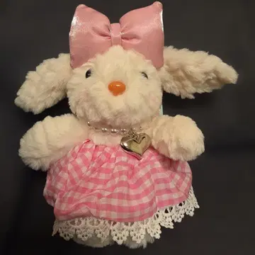 토끼 봉제 인형 핑크 MINISO 키링