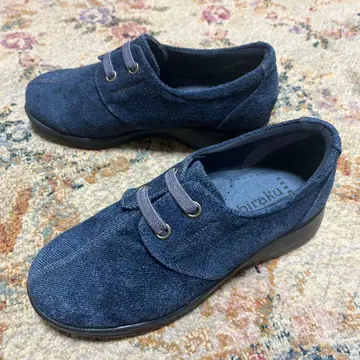 [ 미사용 ] Tabiraku 데님 패턴 경량 컴포트 슬립온 23.0cm