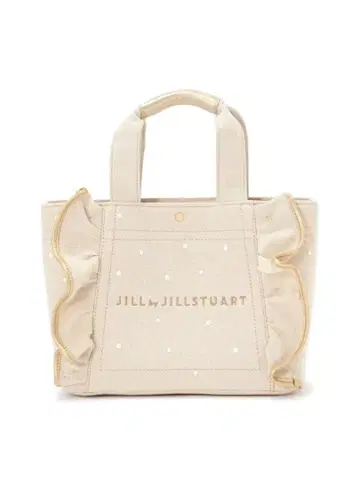 JILL by JILL STUART 프릴 토트 펄 포핀 화이트