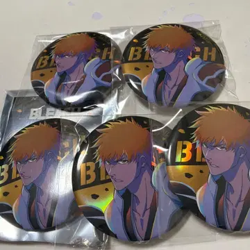 BLEACH 메탈릭 캔뱃지 쿠로사키 이치고 5개