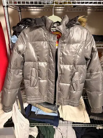 y2k 시크 스타일 퍼 다운 자켓