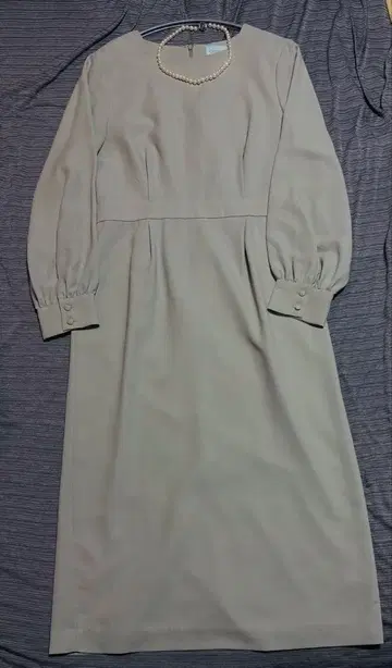 에메 AIMER 원피스 드레스 L 긴팔 롱 기장 포멀 결혼식 동창회