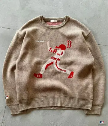 Perushu x MLB 콜라보 자카드 니트 완판템 ZOZOTOWN