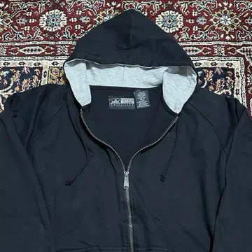 90s 써멀 더블 페이스 지퍼 후드티