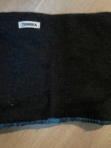 TEMBEA 넥워머 lechoppe 별주품 블랙 울 혼방