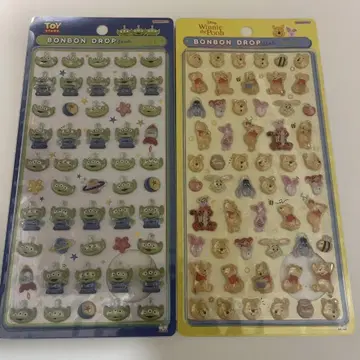 디즈니 봉봉 드롭 씰 미니 스티치 푸우