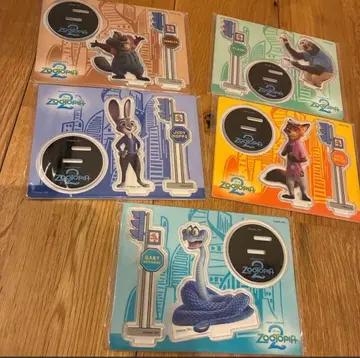 주토피아 2 해피 복권 G상 아크릴 스탠드 5장 세트 아크릴 스탠드