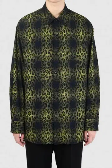 lad musician 옴브레 체크 레오파드 셔츠 42