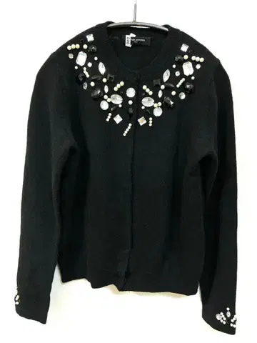 유나이티드 애로우즈 비쥬 가디건 울 100% 블랙