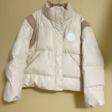 KIRSH 다운 자켓 인조 가죽 베이지