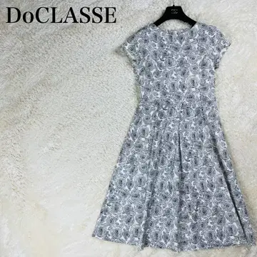 두클라쎄 DoCLASSE 원피스 장미 올 패턴 반팔 무릎 기장 11