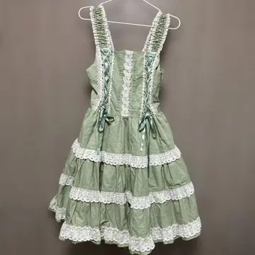 베이비더스타즈 샤인브라이트 베이비 밀피유 JSK 연두색 그린