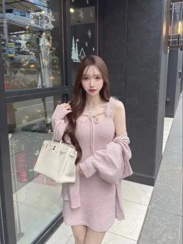 루미뇽 원피스 + 가디건