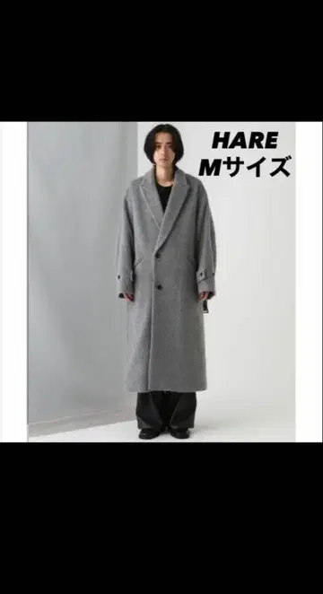 HARE 하레 울 더블 코트 그레이 M