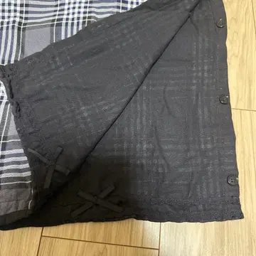 미사용 새상품 PINK HOUSE 면 100% 거즈 체크 무늬 스톨