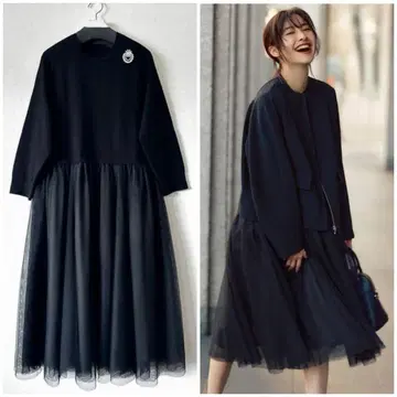 빅 사이즈 44*23구 소프트 튤 콤비 원피스*자유구 쿠미쿄쿠 ICB