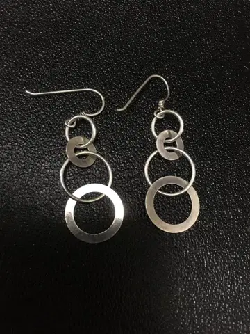 아슈페 프랑스 벼룩시장 앤티크 실버 925 각인 귀걸이 4연 반지 디자인