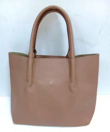 Recipe 레시피 천연 가죽 토트백 핑크 베이지 A4 수납 가능 일본제