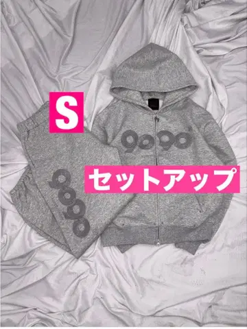 9090 girl OG Logo Zip Hoodie Sweat Pants