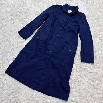 [ c6992 ] UNIQLO 유니클로 트렌치코트 롱 코트 네이비