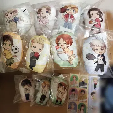 ROUND1 한정판 헤타리아 쿠션 키링 티켓 케이스 전 종류 세트