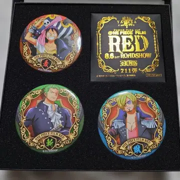 원피스 세븐일레븐 RED 동료 캔뱃지 루피 조로 상디 등