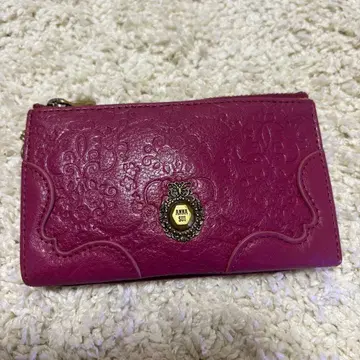 ANNA SUI 핑크 가죽 키케이스