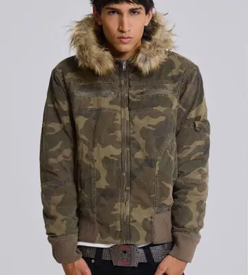 Jaded London 카모 패턴 밀리터리 자켓 XS