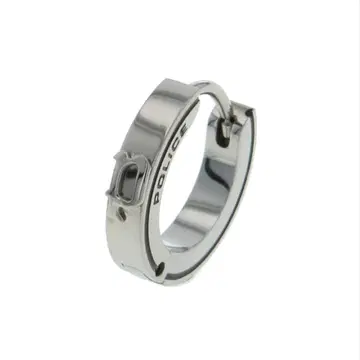 폴리스 후프 귀걸이 실버