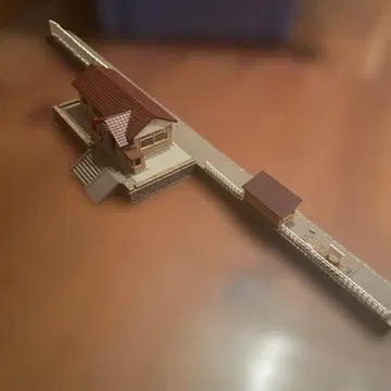 N 게이지 철도 모형 목조 역 건물 세트