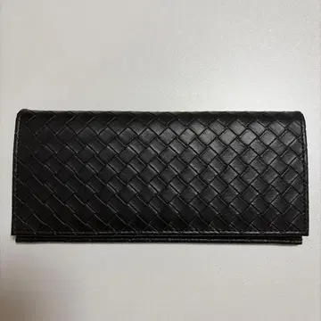 2단 접이식 장지갑 블랙 가죽 인트레차트