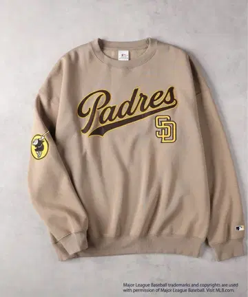 패드리스 맨투맨 트레이닝복 MLB 공식 속기모 L 사이즈