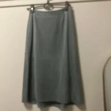 인디비 스웨이드 느낌 플레어 스커트 민트 그린 36