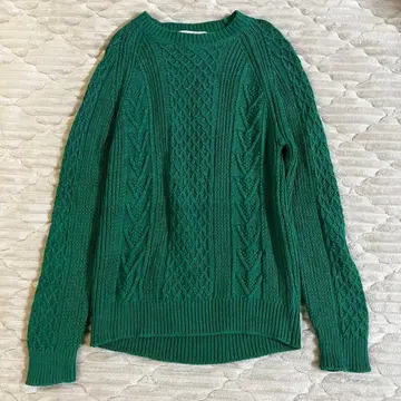 TOMORROWLAND tricot 코튼 케이블 니트 그린