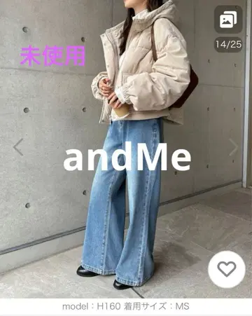 andMe 코듀로이 다운 라이트 베이지 아이보리 MS