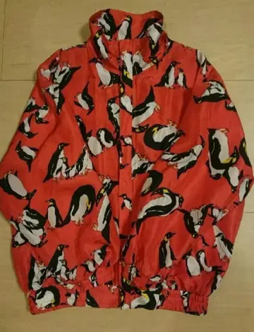 FUDA international 펭귄 패턴 올 패턴 실크 자켓 남성용