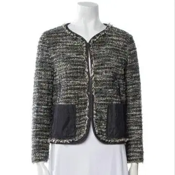 ESCADA 트위드 노카라 자켓