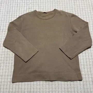브라운 크루넥 긴팔 티셔츠 사이즈 4
