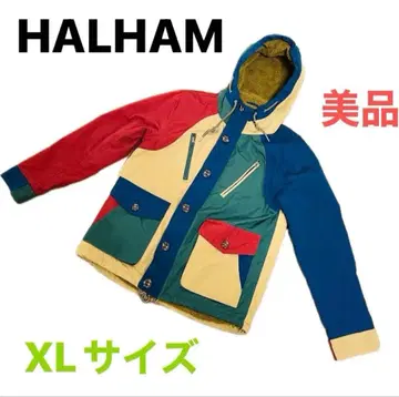 HALHAM 하르하무 마운틴 파카 크레이지 패턴 XL 사이즈 보아 플리스