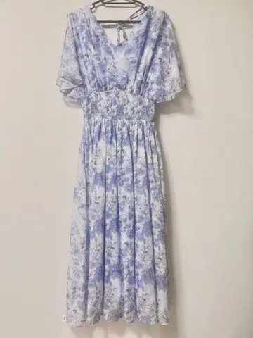 토코 클로젯 뒷 리본 포함 플라워 원피스 블루 파랑 M