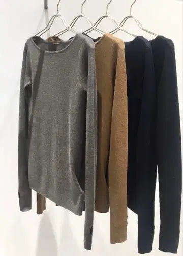 L'Appartement 리브 니트 카키 보트넥