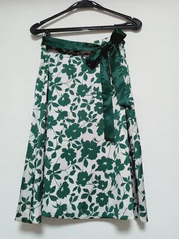 스커트 여성용 꽃무늬 그린 [바람과 함께 사라지다] 풍