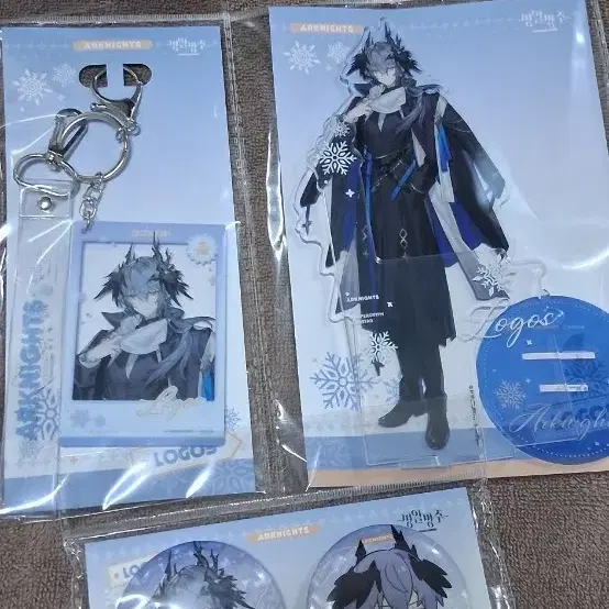 2025 AGF 명일방주 로고스 아크릴스탠드 뱃지 키링 세트