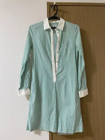 Lacoste 그린 스트라이프 셔츠 원피스