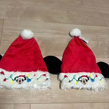 디즈니 크리스마스 산타 모자 팬캡 머리띠
