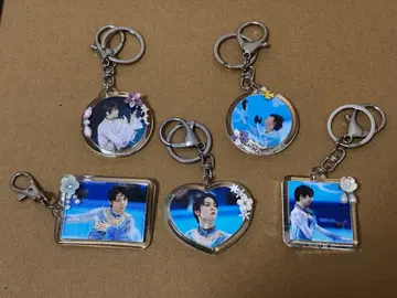 하뉴 유즈루 핸드메이드 키링 참 사진 포함 5개 세트