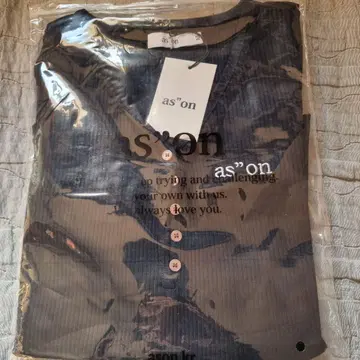 ason 아즈온 V넥T셔츠 블랙 긴팔 M사이즈