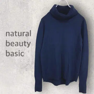 [내추럴 뷰티 베이직] 터틀넥 스웨터 M 니트 무지